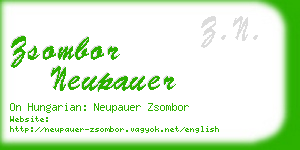 zsombor neupauer business card